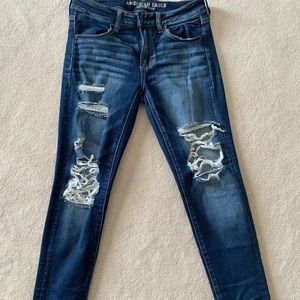 American Eagle super stretch ripped jeggings